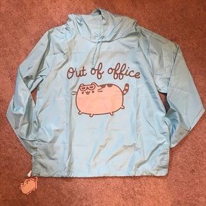 Brand new blue pusheen windbreaker.